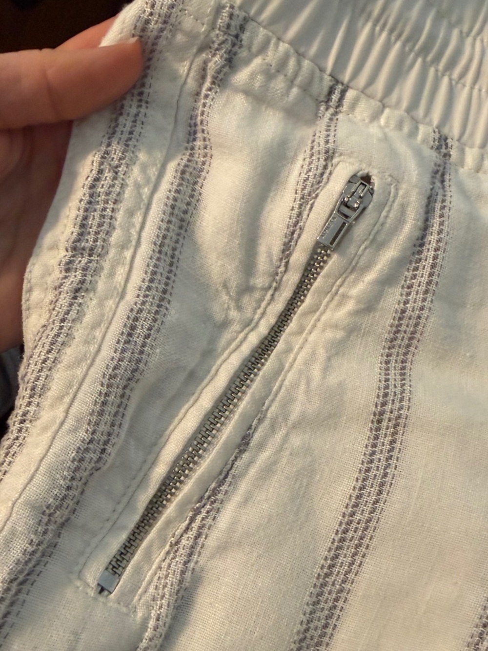 Athleta Striped Linen Cabo Wide Leg Pants sz4 - Picture 6 of 7